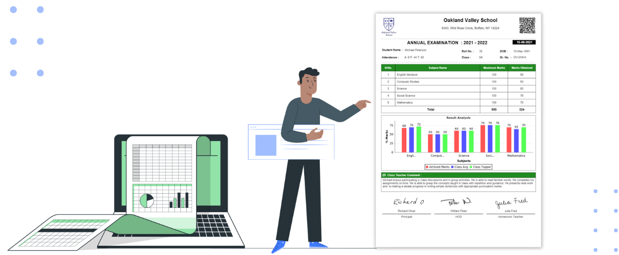 create report card with excel